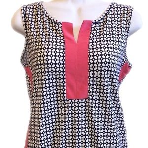 Perseption Concept NWOT Chic Navy Pink Tank